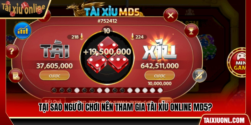 Vì sao người chơi nên lựa chọn tài xỉu online MD5?